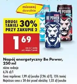 Biedronka Napój energetyczny zero Be Power oferta