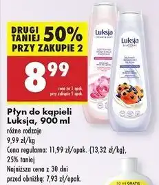Biedronka Płyn do kąpieli yummy blueberry muffin Luksja Silk Care oferta