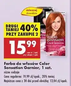 Biedronka Farba do włosów 3.0 prestiżowy ciemny brąz Garnier Color Sensation oferta