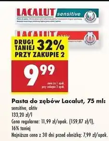 Biedronka Pasta do zębów Lacalut Aktiv oferta