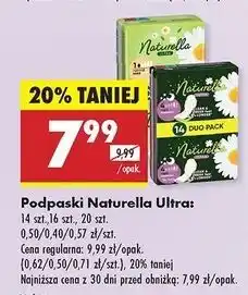 Biedronka Podpaski higieniczne normal Naturella Classic oferta