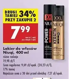 Biedronka Lakier do włosów power Niuqi oferta