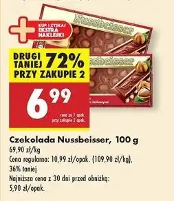 Biedronka Czekolada mleczna z całymi orzechami Alpen Gold Nussbeisser oferta
