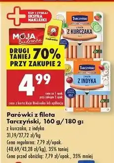 Biedronka Parówki z indyka Tarczyński oferta