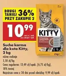 Biedronka Karma dla kota z wołowiną i warzywami Kitty oferta