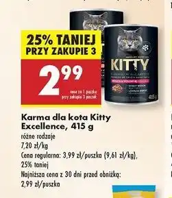 Biedronka Karma dla kota z wołowiną Kitty Excellence oferta
