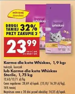 Biedronka Karma dla kota z kurczakiem Whiskas Sterile oferta