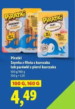 Lidl Parówki z piersi kurczaka Pikok Piratki oferta