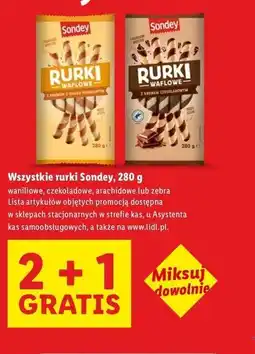Lidl Rurki czarno- białe z kremem waniliowym Sondey oferta