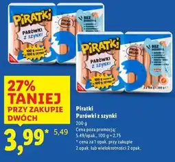 Lidl Parówki wieprzowe dla dzieci Pikok Piratki oferta