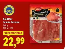 Lidl Szynka jamón serrano Sol&Mar oferta
