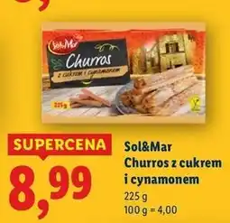 Lidl Churros z posypką cukrowo- cynamonową Sol&Mar oferta