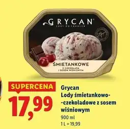Lidl Lody śmietankowe z czekoladą i sosem wiśniowym Grycan oferta