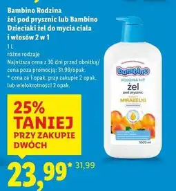 Lidl Żel pod prysznic mirabelka Bambino Rodzina oferta
