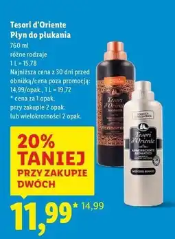 Lidl Koncentrat do płukania białe piżmo Tesori D'oriente oferta