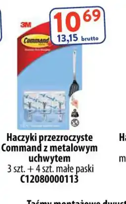 AT Haczyki przezroczyste Command z metalowym uchwytem oferta