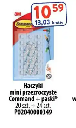 AT Haczyki mini przezroczyste Command + paski oferta
