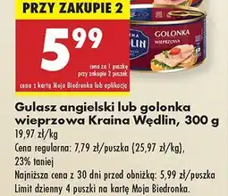 Biedronka Konserwa golonka wieprzowa Kraina Wędlin oferta