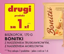 Biedronka Biszkopciki Bonitki z nadzieniem morelowym DRUGI ZA 1 ZŁ oferta