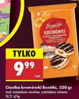 Biedronka Ciastka kremówki Bonitki śmietankowo morelowe oferta