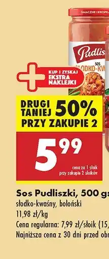 Biedronka Sos Pudliszki słodko-kwaśny oferta