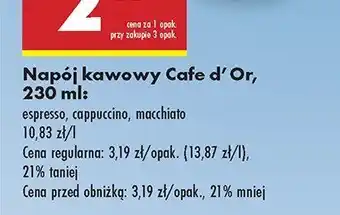 Biedronka Napój kawowy Cafe d'Or espresso oferta