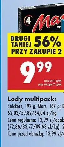 Biedronka Lody multipack Mars oferta