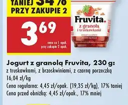 Biedronka Jogurt z granolą z truskawkami Fruvita oferta