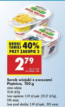 Biedronka Serek wiejski z owocami Piątnica, różne rodzaje oferta