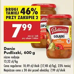 Biedronka Danie gotowe Pudliszki, różne rodzaje oferta