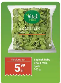 Biedronka Szpinak baby Vital Fresh oferta