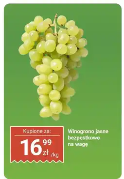 Biedronka Winogrono jasne bezpestkowe na wagę Biedronka oferta