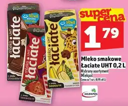Topaz Mleko smakowe Łaciate UHT 0,2 L Mlekpol oferta