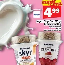 Topaz Jogurt Skyr Duo 215 g/Kremowy 230 g Bakoma oferta