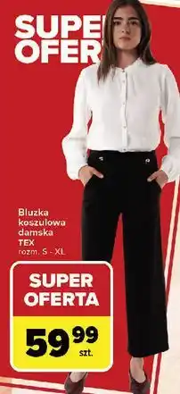 Carrefour Bluzka koszulowa damska rozm. s-xl Tex oferta