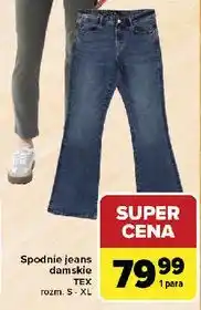 Carrefour Spodnie jeans damskie rozm. s-xl Tex oferta