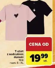Carrefour T-shirt damski z nadrukiem oferta