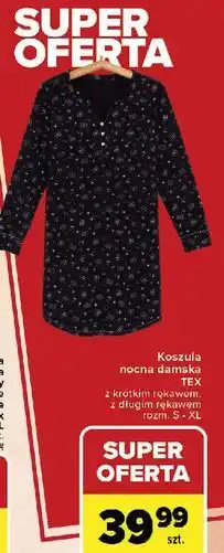 Carrefour Koszula nocna damska rozm. s-xl Tex oferta