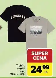Carrefour T-shirt męski z nadrukiem s-3xl Tex oferta