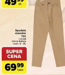 Carrefour Spodnie damskie rozm. s-xl Tex oferta