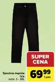 Carrefour Spodnie męskie s-3xl Tex oferta