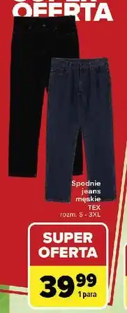 Carrefour Spodnie jeans s-3xl Tex oferta