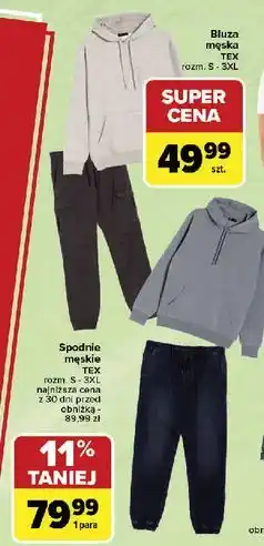 Carrefour Bluza męska s-3xl Tex oferta
