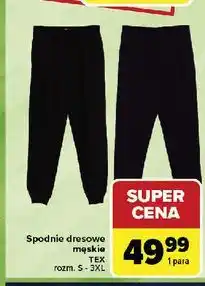 Carrefour Spodnie dresowe męskie m-3xl Tex oferta