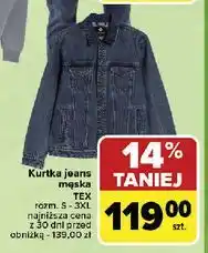 Carrefour Kurtka męska jeans s-3xl Tex oferta