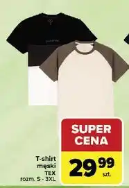Carrefour T-shirt męski s-3xl Tex oferta