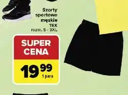 Carrefour Szorty sportowe męskie s-3xl Tex oferta