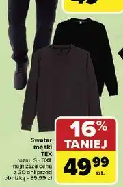 Carrefour Sweter męski s-3xl Tex oferta