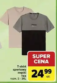 Carrefour T-shirt sportowy męski s-3xl Tex oferta