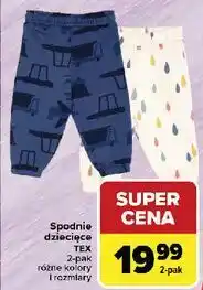 Carrefour Spodnie ocieplane dziecięce 68-98 cm Tex oferta